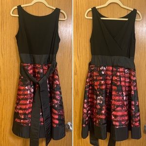 Formal Fit-and-Flair Dress with Waist Tie